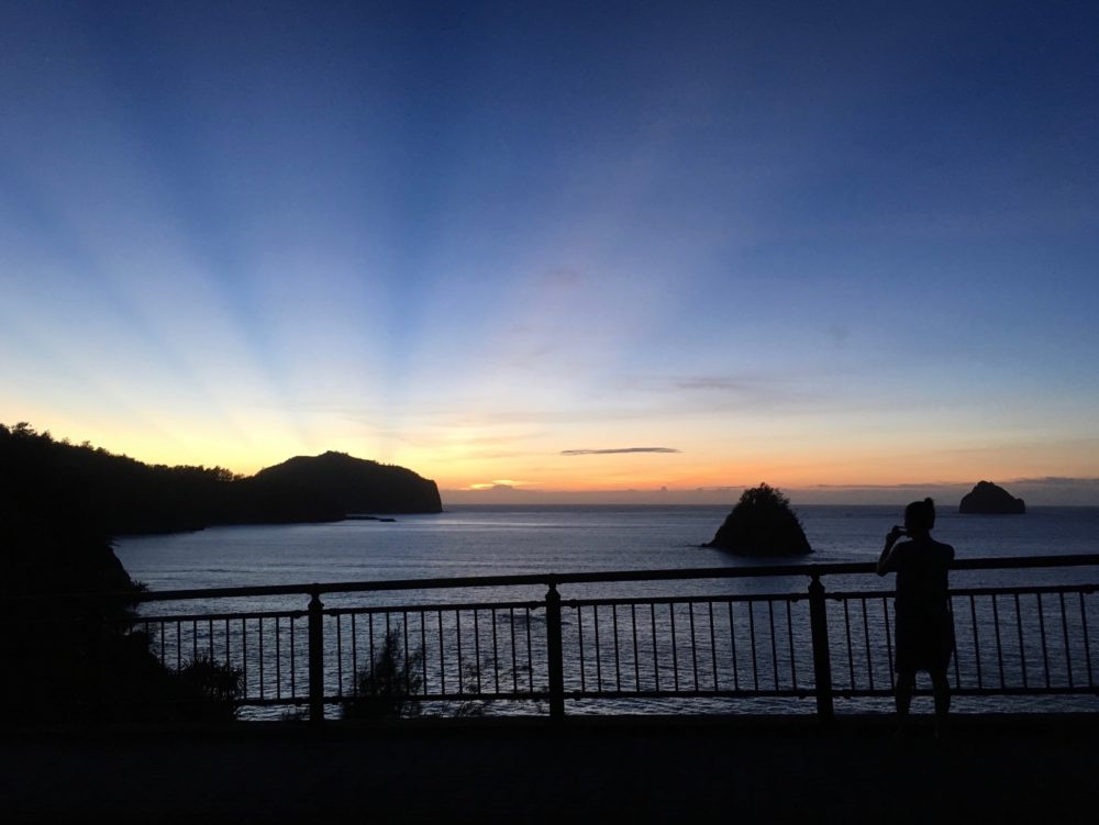 扇浦からの夕日